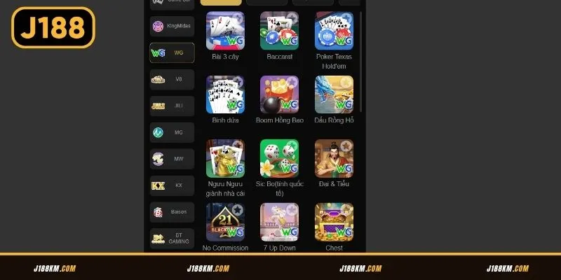 Các tựa game đánh bài tiêu biểu tại J188