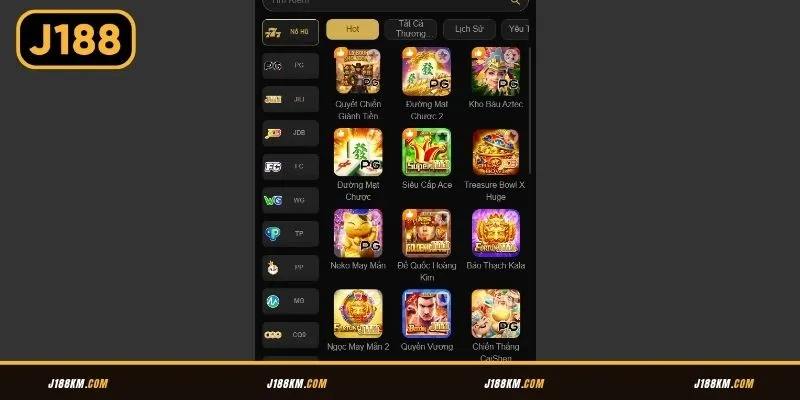 Các tựa game quay thưởng tiêu biểu tại J188