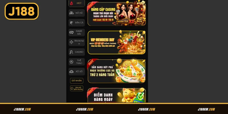 Cập nhật ưu đãi hấp dẫn có trong nhà cái J188