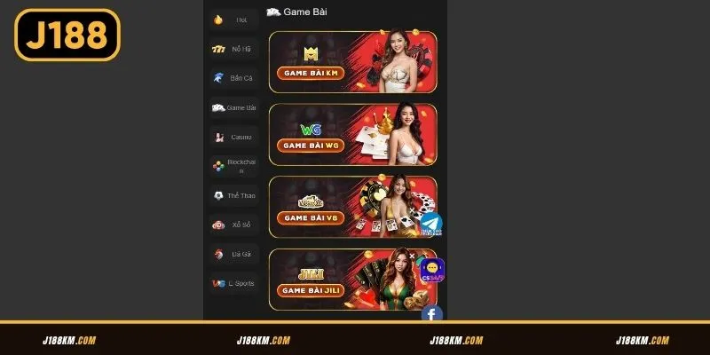 Khám phá các nhà cung cấp game bài J188 uy tín