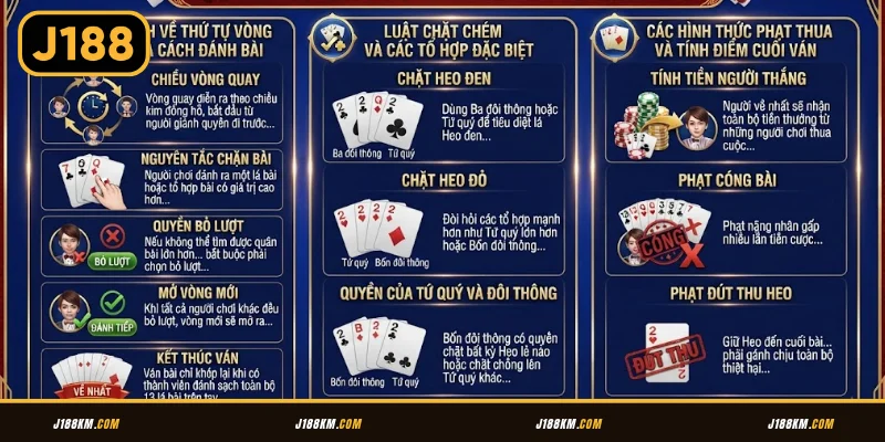 Quy tắc chơi Tiến Lên J188 đầy đủ